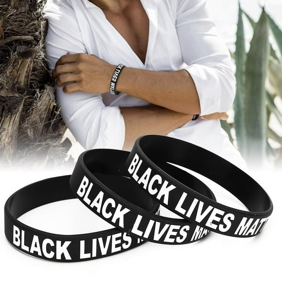 I Can't Breathe Black Lives Matter Wristbands Silicone Rubber Bracelets_ ZJA